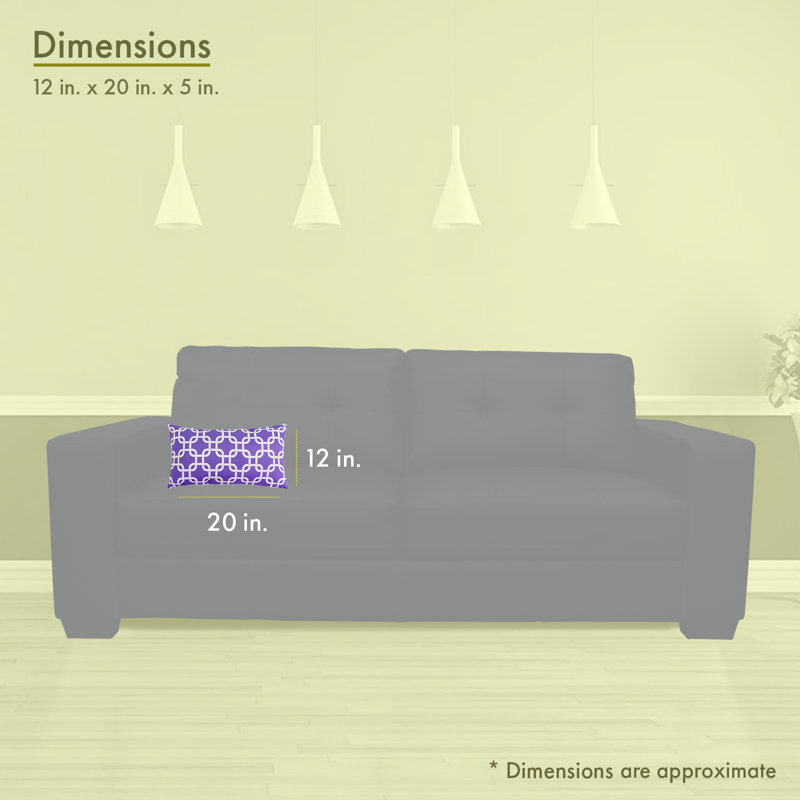 Links Rectangular Throw Pillow, Purple