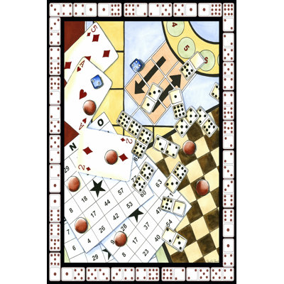 Games Galore I by Chariklia Zarris - Wrapped Canvas Print
