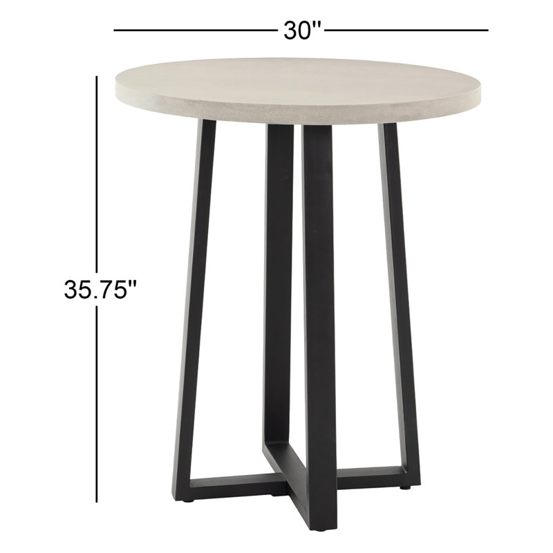 Cyrus Dining Table, 35.75" H x 30" W x 30" D