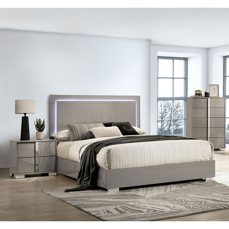 Table de chevet, beige, Taupe