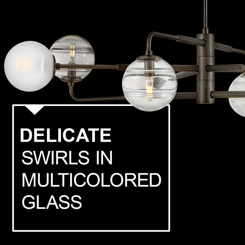 Oberon 8 - Light Chandelier, Black Oxide