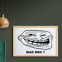 Print on canvas Troll Face Ugly Fun Meme (50 cm x 40 cm)
