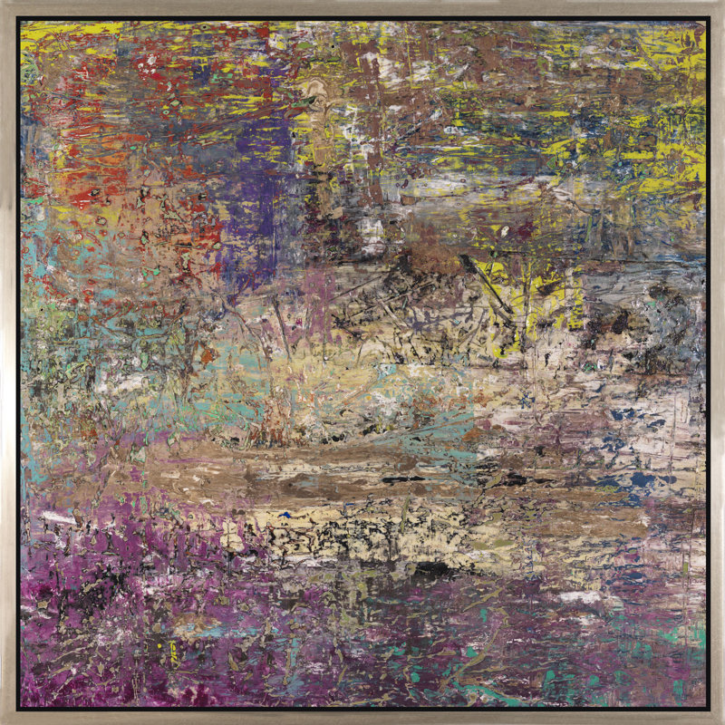 «Gardenscape», peinture sur toile à cadre flottant
