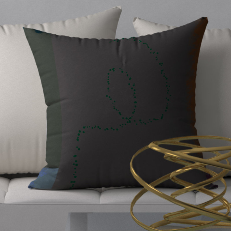 Abstract Reversible Throw Pillow, 24" H x 24" W