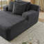 Méridienne simple, paresseuse, sans assemblage, fabriquée en tissu de velours, méridienne moderne moelleuse, utilisée pour les salons et les chambres à coucher - gris foncé-2072457597