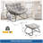 Light Gray Egg Rocking Chair With Ottoman-879665506