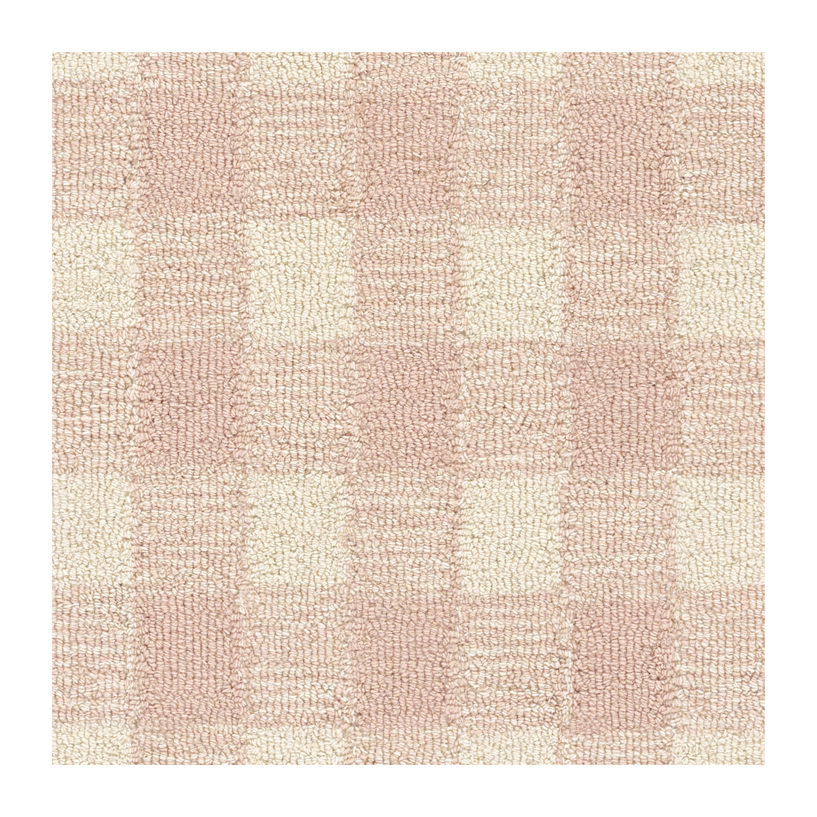 Lola Hand Tufted Wool Plaid Pink Area Rug, Rectangle 5' x 7'6"
