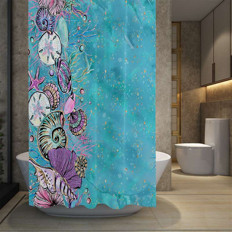 Leonide Shower Curtain, 93" H x 70" W