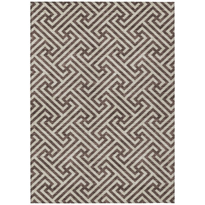 Washable Geometric Indoor / Outdoor Rug