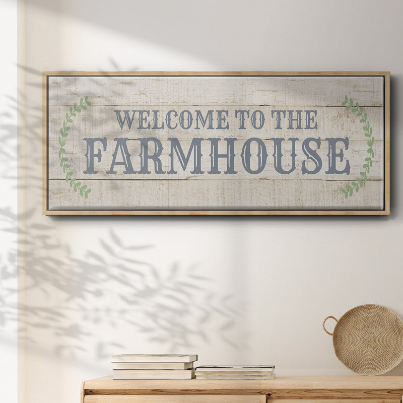 Welcome to the Farmhouse - Toile encadrée, H 20 po x l 50 po