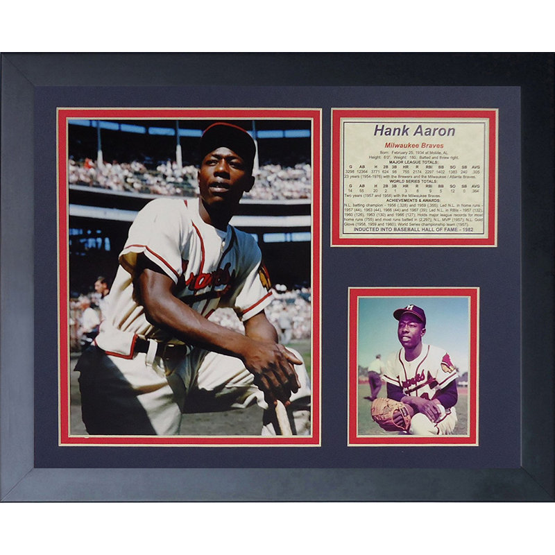 Souvenirs encadrée braves hank aaron-milwaukee