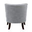 Chaise rembourrée gris foncé avec capitonnage à boutons et pieds en bois massif-1138443523