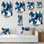 Blue Glam Texture II - Horloge murale Glam-1769209027