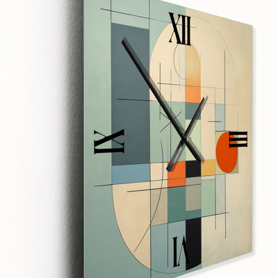 Horloge murale abstraite Serendipity Mid-Century Geometrics II