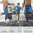 Washable Living Room Rug 8 x 10 Geometric Accent Carpet Non-Slip Backing Modern Marble Area Rug Black Gray-2787722-2787720