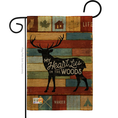 Double Sided 18.5 in. H x 13 in. W Polyester Animal Flag set