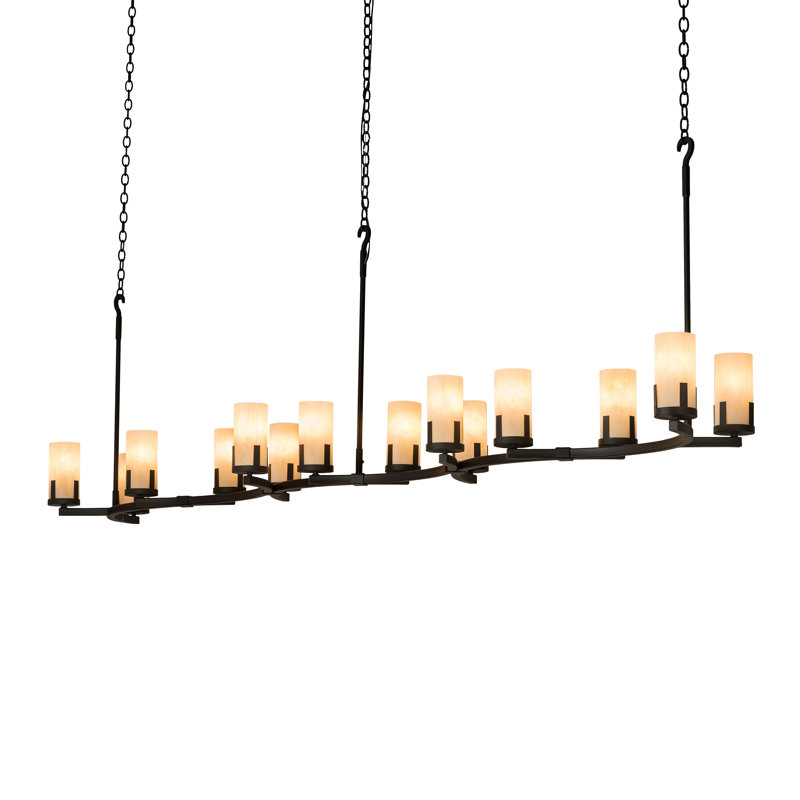 Luminaire suspendu moderne à 14 lumières pour îlot de cuisine