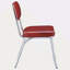 Chaises d'appoint rembourrées rouges et chromées (ensemble de 2)