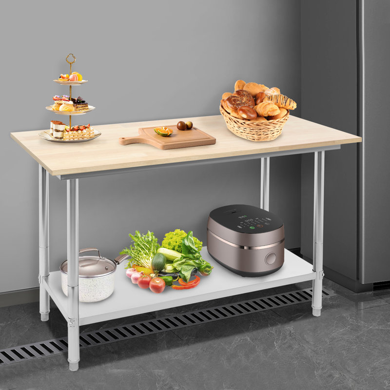 Work Table With Undershelf 48(D)*24(W)*33.46(H)In