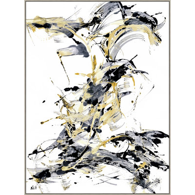 «Winter Wind 1» par Thom Filicia - peinture sur toile à cadre flottant