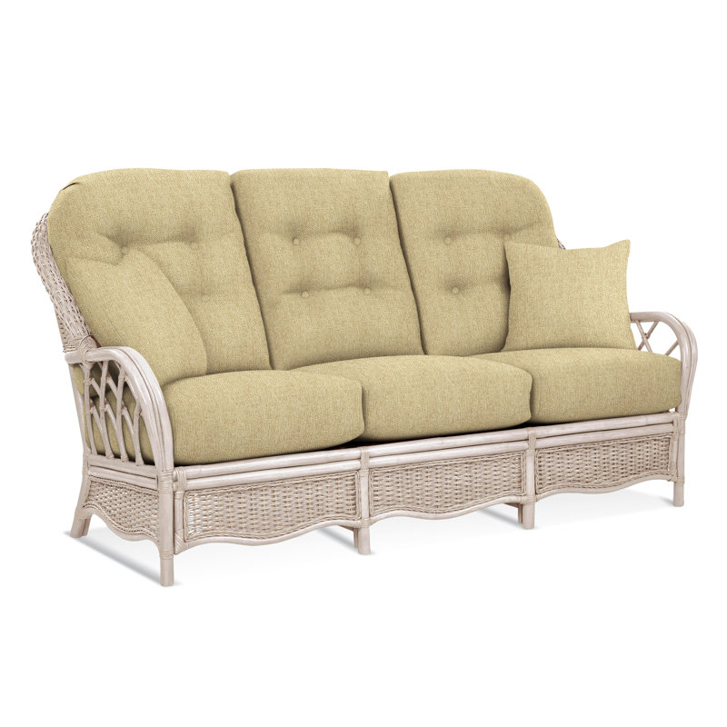 Everglade Upholstered 76'' Sofa, Bisque, Beige Sugar Performance; 0863-93