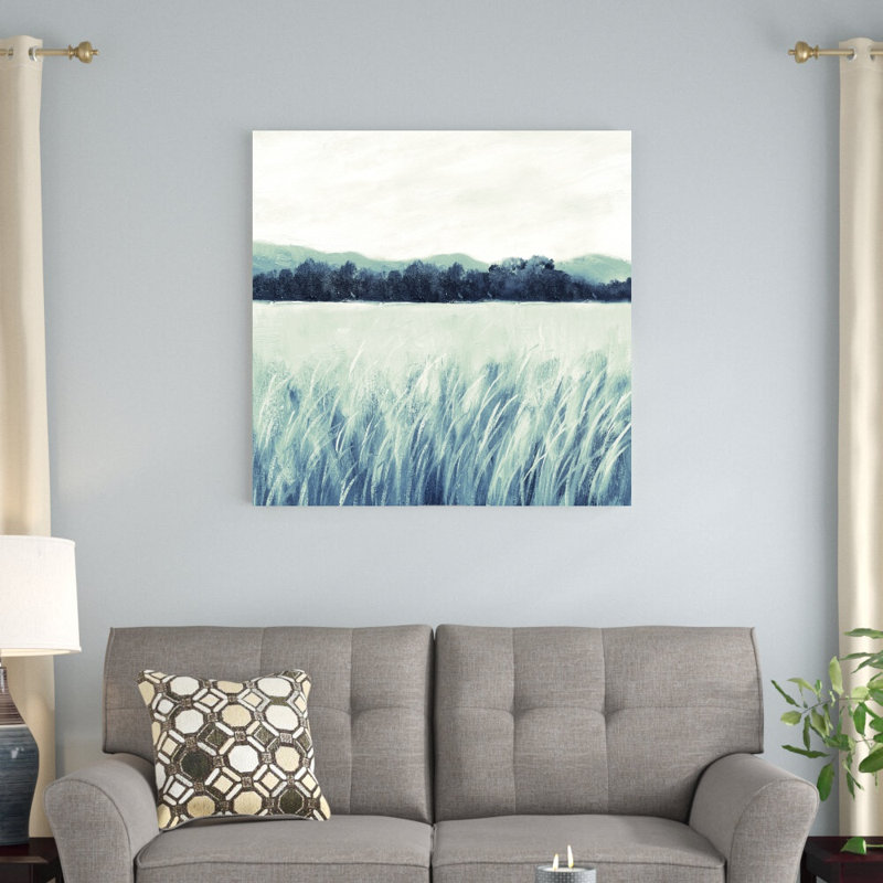 Bleu marine paysage - impression, H 36 po x l 36 po