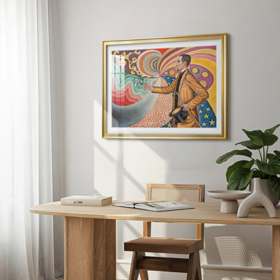 Portrait de Félix Fénéon-Paul Signac - reproduction encadrée avec passe-partout et verre - 1890