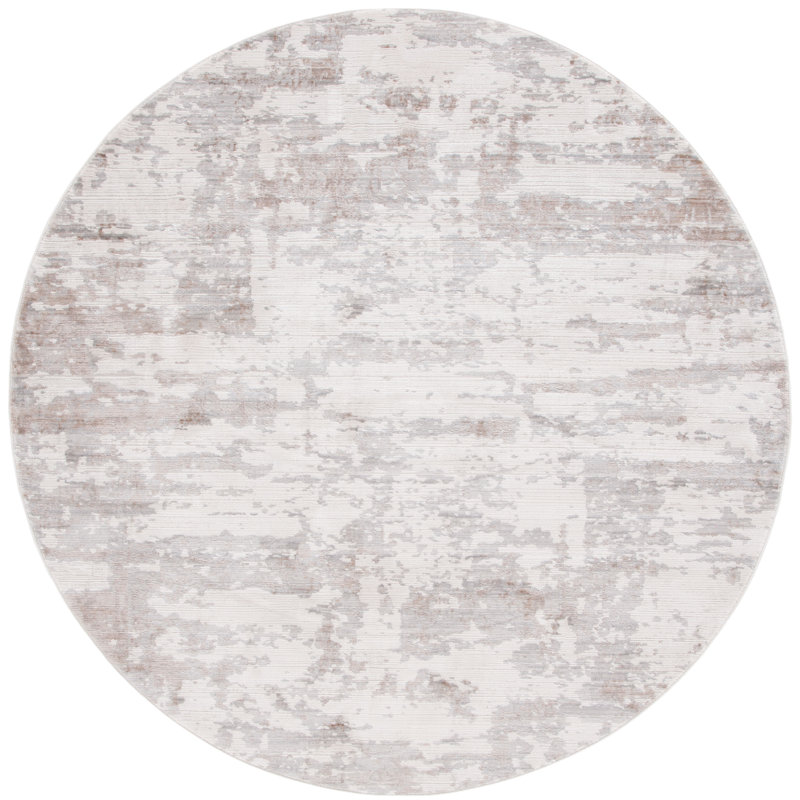 Ancika Performance Abstract Rug, Round 6'7"