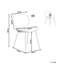 Clabe 42cm H Polyester Blend Upholstered Metal King Louis Back Side Chair in Grey