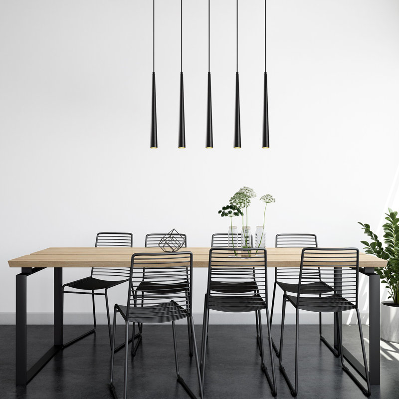 Luminaire suspendu conique à 5 lumières pour îlot de cuisine Exton
