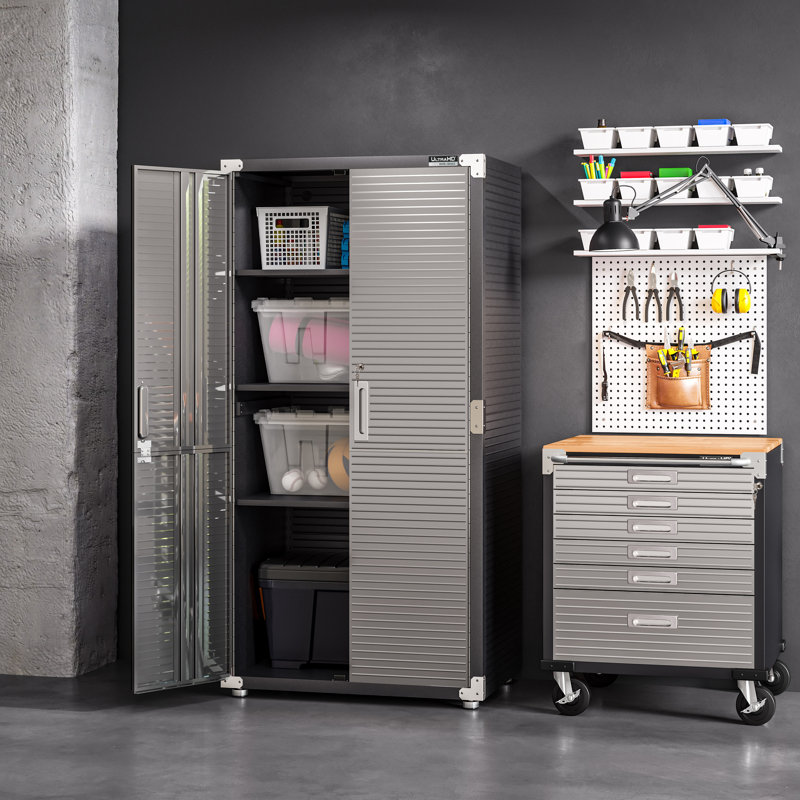 Seville Classics UltraHD 6-Drawer Rolling Cabinet with Soft Close, Graphite