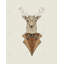 Cerf avec manteau brun - Décoration sur toile encadrée rustique