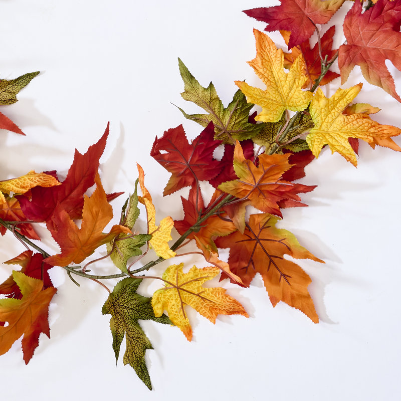 63" Artificial Fall Maple Leaf Garland