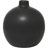 Black Ceramic Matte Decorative Vase, 16" x 16" x 17"-1497966125