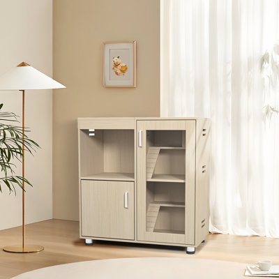 Hamster Sanctuary, cage en bois, fenêtres en acrylique, armoire de rangement, enceinte 4 petits animaux, bois fort, espace,