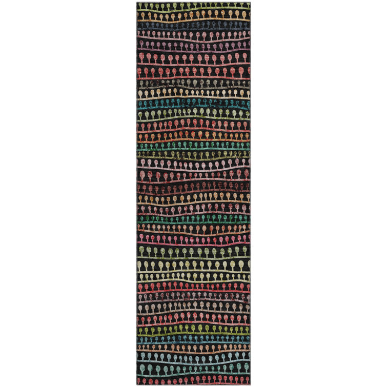 Premium Machine Washable Prisco Black Rug