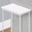 Table d'appoint, côté, bout, étroit, petit, stratifié blanc à 2 niveaux, contemporain, moderne-62640692