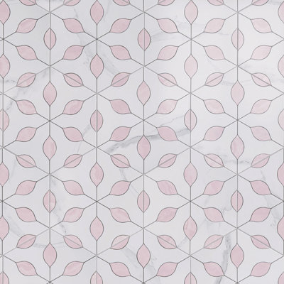 Hexagone d'Alicante 7,88 po X 9,45 po Carrelage mural et de plancher en porcelaine mat