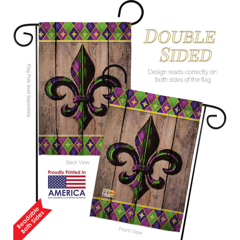 Double Sided 18.5'' H x 13'' W Polyester Flag Set