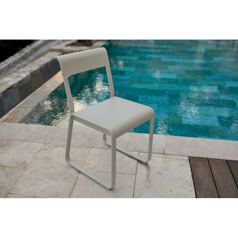 Bellevie Outdoor Dining Side Chair, Black Cherry