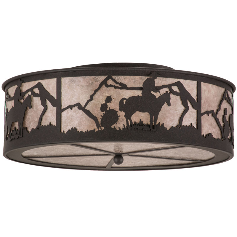 Rustic Lodge 4 - Light Flush Mount