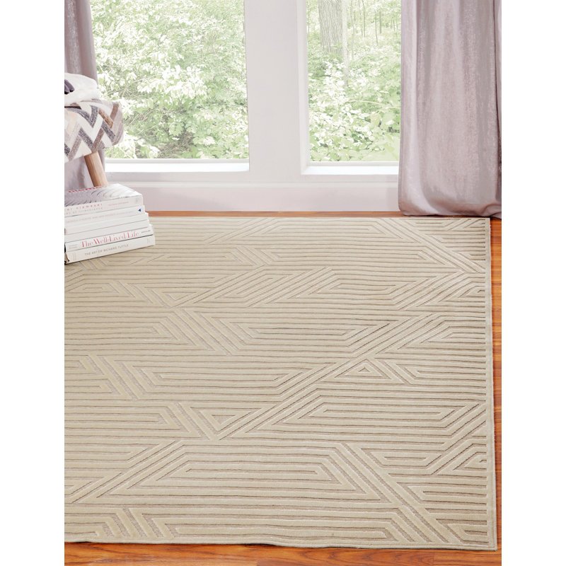 Tapis d'intérieur rectangulaire à motif abstrait, Rectangle 5 pi 3 po x 7 pi 6 po