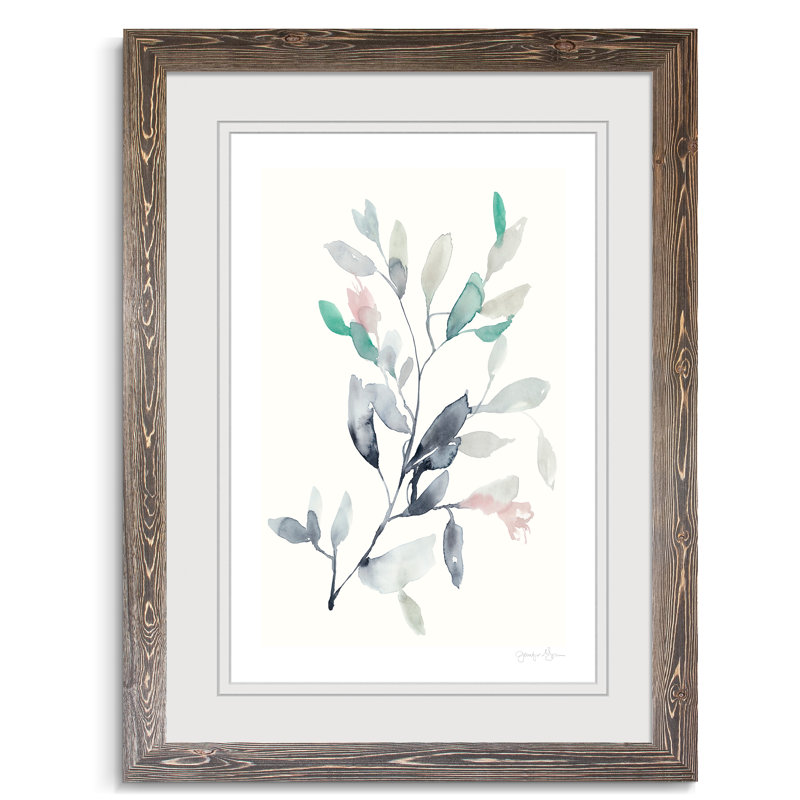 Water Branches II - Cadre photo, reproduction d'art sur papier, H 44 po x l 32 po x P 1,25 po, Cadre espresso