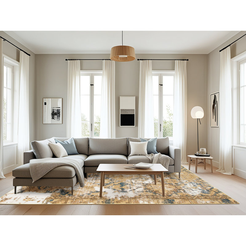 Stateline Wool Abstract Indoor Rug, Rectangle 8' x 12'