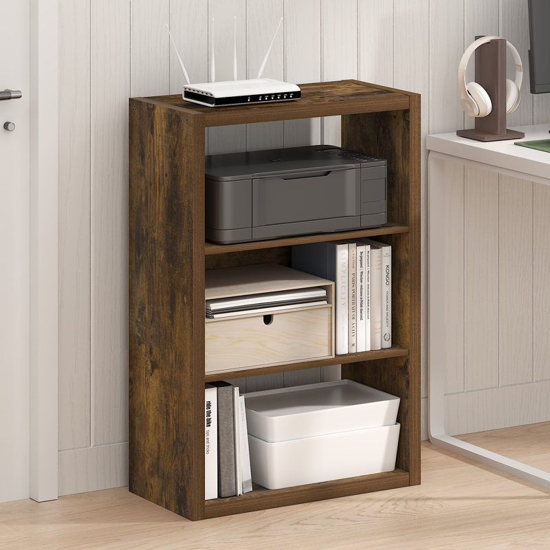 Viola Open Shelf Bookcase, Bookshelf,, (3 Shelves) 35.91"H x 23.2"W x 11.3"D, Amber Pine