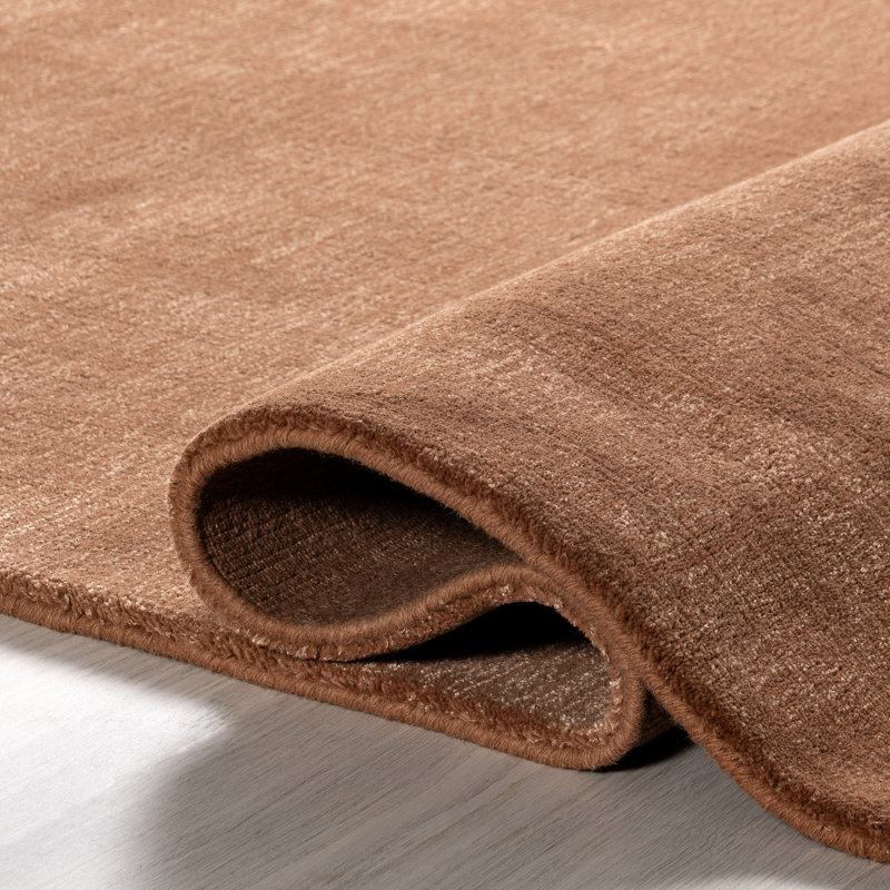 Tapis en mélange de laine tacheté Lahjar, Rond 8 pi