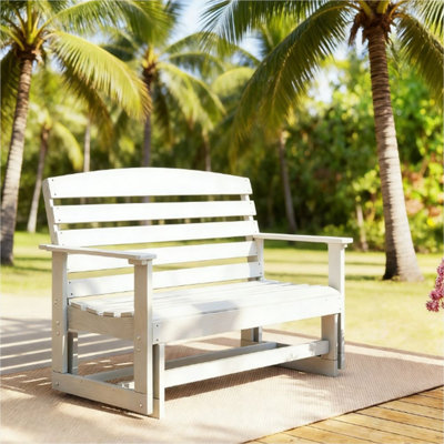 Chaises de patio avec cadre vieilli blanc et blanc vieilli