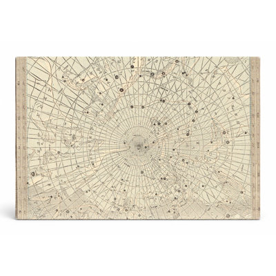 Étoile carte n ° 5, art polaire sur toile, paysage nordique
