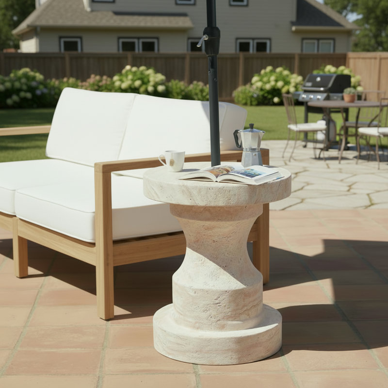 Table d'appoint Lucretia MGO, Naturel