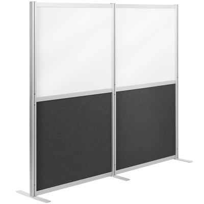 Système mural modulaire VIVO, 2 panneaux PET + tableau blanc magnétique, séparateurs de bureau